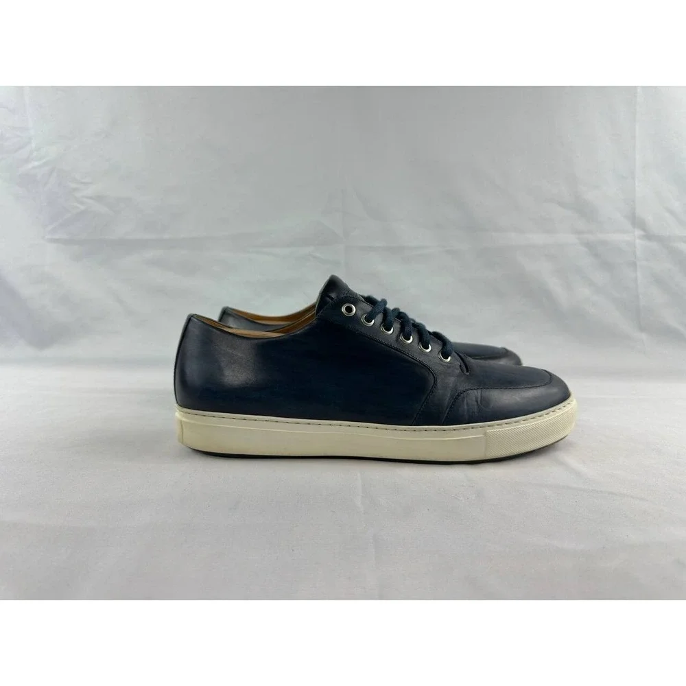 MAGNANNI Costa Low Sneakers Navy Blue Leather Men's Shoes Size 10.5